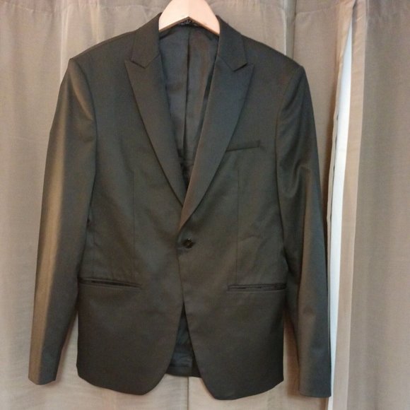 Zara Other - Men's Zara Black Single Button Lined Sport Jacket With Pockets Size 40